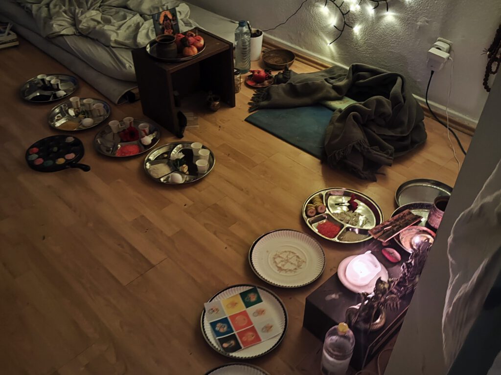 verschiedene rituale in einem heilerraum